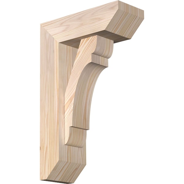 Ekena Millwork Olympic Slat Smooth Bracket w/ Offset Brace, Douglas Fir, 5 1/2"W x 14"D x 22"H BKT0604X14X22OLY06SDF - main
